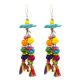 2Pcs Budgie Chewing Toy made of Rattan Wood