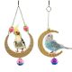 Wood Swing Toys with Bells for Budgie birds