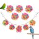 10 colored Paper rattan balls for Budgies